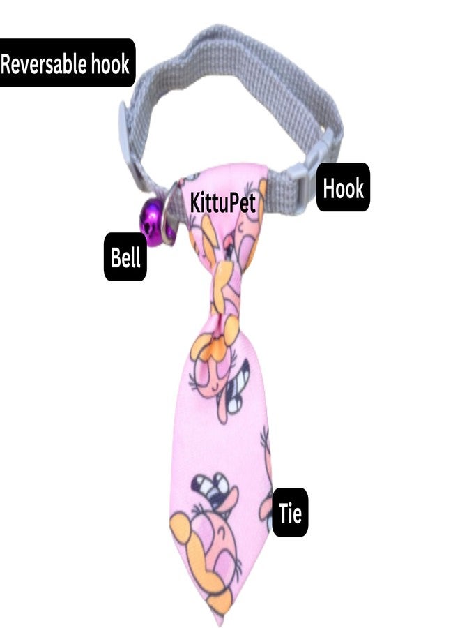 KittuPet ربطة عنق للكلاب من KittuPet، طوق للكلاب برباط عنق، طوق للكلاب باللون الأزرق السماوي، طوق فريد للكلاب، مشبك أمان قابل للفك، ربطة عنق للقطط باللون الأزرق السماوي، طوق للقطط برباط عنق (وردي، ربطة عنق قطنية للكلاب) - Image 2